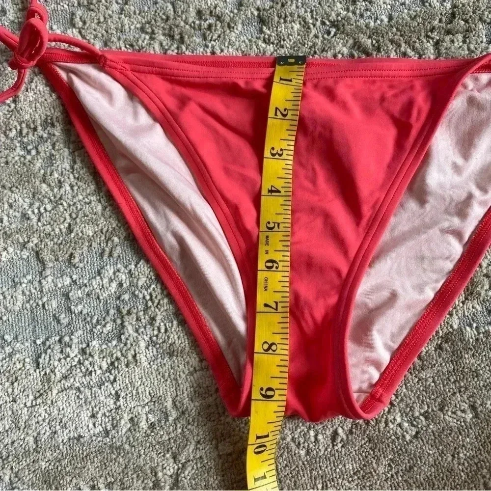 Victoria's Secret Coral Pink Tie Sides Bikini Bottoms: Large